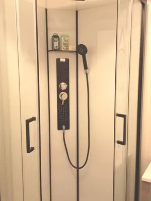 a door with a cell phone hanging on it at Studio élégant à Chamonix in Chamonix-Mont-Blanc