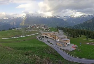 a snow covered mountain with a ski lodge on it at Samoens 1600, Grand Massif in Samoëns