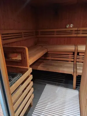 a small cabin with two bunk beds in it at Duplex résidence spa Mont-Blanc in Vallorcine