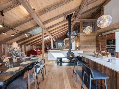 a bedroom with a large bed and a window at Chalet convivial à proximité des pistes avec balcon et WIFI - FR-1-663-23 in Saint-Gervais-les-Bains