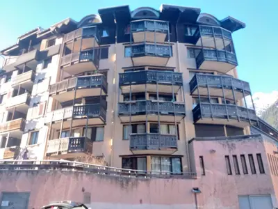 a building with balconies on the side of it at Chez moi in Chamonix-Mont-Blanc