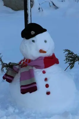 a snowman wearing a hat and a scarf at Chalet Melusine - Big Chalet w Spa Pool, Sauna, Huge Terrace, Views & Privacy! in Argentiere