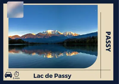 a postage stamp of a mountain reflection in a lake at Le refuge 'Les 4 têtes' - balcon - vue montagne - proche centre & gare in Sallanches