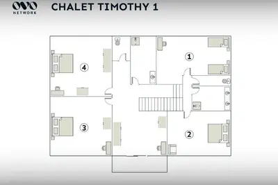 a floor plan of a house with doors and windows at Chalet Timothy - OVO Network in Samoëns