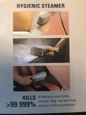 a poster with a blow dryer and a person using a hair dryer at Appartement Rêve de Montagne in Samoëns
