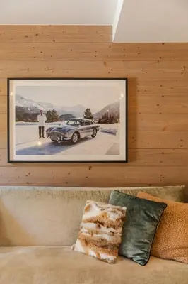 a picture of a car on a wall at Rochebrune - Superbe studio au départ des pistes in Megève