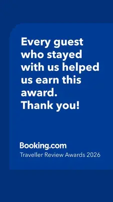 a blue picture with the words every guest who stayed with us helped us earn this at Le Cocon Blanc - Appartement « cosy & chic » in Megève
