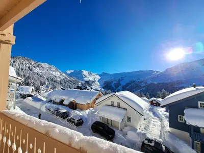 a winter view of a town with snow covered buildings at Les Chalets de Flaine Hameau - maeva Home - Chalet 7 Pièces 12 Personnes - Prestige MAE-3379 in Flaine