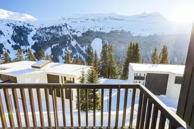 a balcony with a view of the mountains at Résidence Andromède - maeva Home - Studio 4 Personnes - Confort MAE-3653 in Flaine