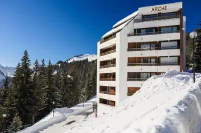 a building on top of a snow covered mountain at Résidence Arche - maeva Home - Studio 4 Personnes - Confort MAE-3695 in Arâches-la-Frasse