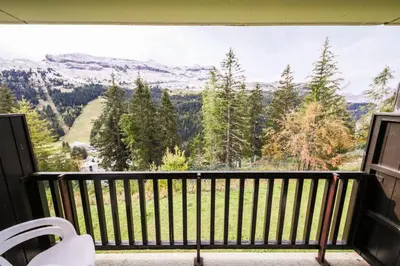 a balcony with a view of the mountains at Résidence Sirius - maeva Home - Studio 4 Personnes - Confort MAE-3896 in Arâches-la-Frasse