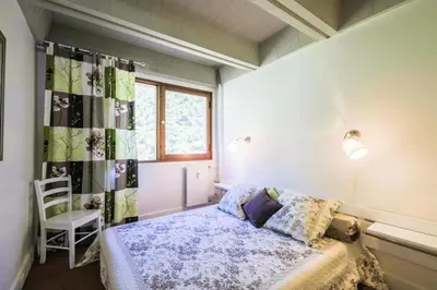 a small bedroom with a bed and a window at Résidence Cassiopée - maeva Home - Appartement 2 Pièces 6 Personnes - Sélection MAE-3948 in Arâches-la-Frasse