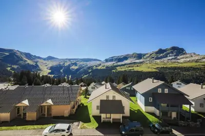 an aerial view of a residential neighborhood with houses at Résidence Le Château de Crans - maeva Home - Studio 4 personnes - Confort MAE-4250 in Flaine