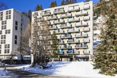 a building with snow in front of it at Résidence Véga - maeva Home - Studio 4 Personnes - Budget MAE-4467 in Arâches-la-Frasse