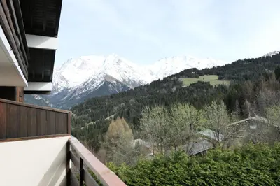 a balcony with a view of snow covered mountains at Résidence Amethyste - Améthyste 1219 MAE-1641 in Mémontel