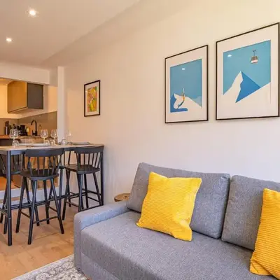 Chamois Blanc Rosières- bright 1 bed apartment with amazing views