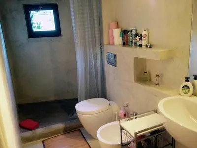 a bathroom with a toilet and a sink at Apartment in Chamonix in Chamonix-Mont-Blanc