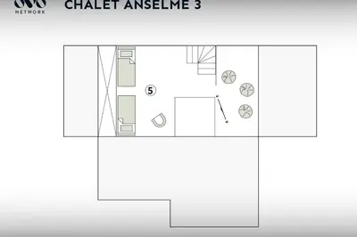 a floor plan of a small house at Chalet Anselme - OVO Network in Cordon