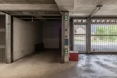 an empty room with a gate in a building at Grand Balcon 3 - Calme - Vues - Cosy in Les Houches