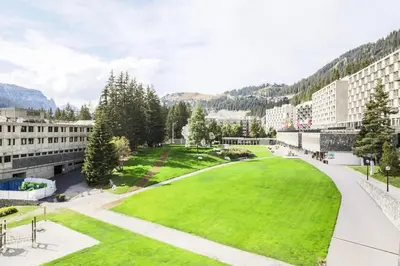 a view of the campus with a green lawn at Résidence Aldébaran - maeva Home - Appartement 2 Pièces 6 Personnes - Confort MAE-3790 in Arâches-la-Frasse