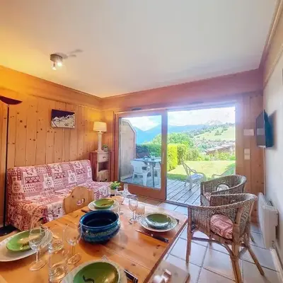 Appartement 2 chambres avec jardin au pied du Mont Blanc - FR-1-560-144