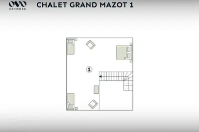 a floor plan of a garden grand majottica at Grand Mazot La Chandelle - OVO Network in Bionnassay
