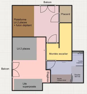 a floor plan of a house at Le Montagnard in Saint-Gervais-les-Bains