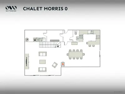 a floor plan of a house with at Chalet Morris - OVO Network in Sixt
