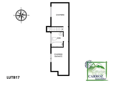 a floor plan of a house at LUTB17 - Duplex 6 personnes au pied des pistes in Les Carroz d'Araches