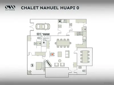 a plan of a floor plan of a house at Chalet Nahuel Huapi - OVO Network in Samoëns