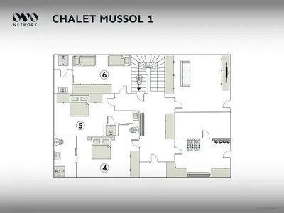 a floor plan of a house at Chalet Mussol - OVO Network in Saint-Gervais-les-Bains
