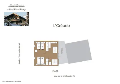 a floor plan of a house at Le Gite - L'oréade - 6 pax in Saint-Gervais-les-Bains