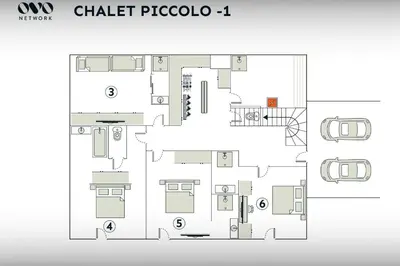 a floor plan of a house at Chalet Piccolo - OVO Network in Saint-Gervais-les-Bains