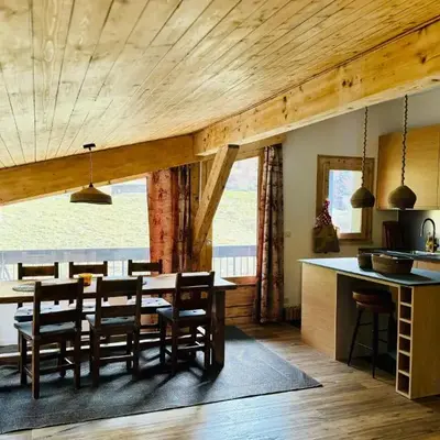 Superbe appartement rénové 110m2 - 9 pers - vue montagne - Les Contamines