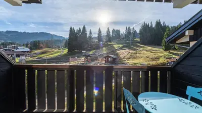 a view from the balcony of a ski resort at Grand Morillon 212 - 2P5 in Morillon