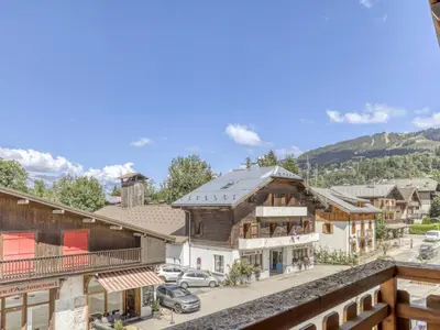 a view from the roof of a building at Appartement 2 pièces avec 3 balcons et wifi à Megève Centre - FR-1-453-322 in Megève