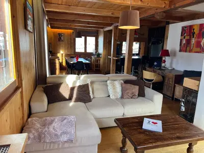 a bedroom with a bed with two pillows on it at Chalet Mont-Joly 2 Megeve in Megève