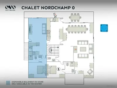 a plan of the floor of a building at Chalet Nordchamp - OVO Network in Samoëns