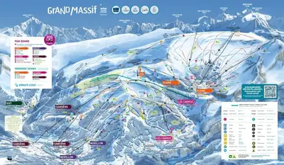 a map of the grand massillon ski slope at Studio Vue Montagne, Skis aux pieds, Garage inclus in Samoëns