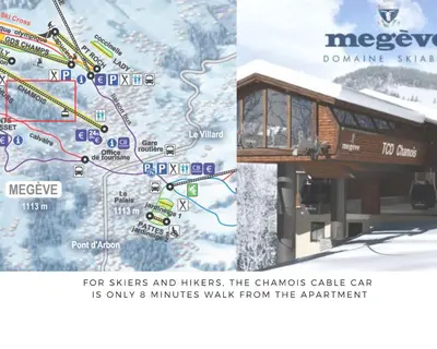 a map of the chamonix gazebo at SANTA MARIA MEGEVE proche village in Megève