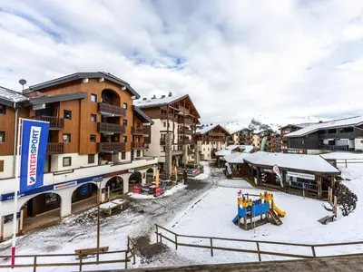 a resort with a playground in the snow at Le Doina 2 N08 - ST5M in Morillon