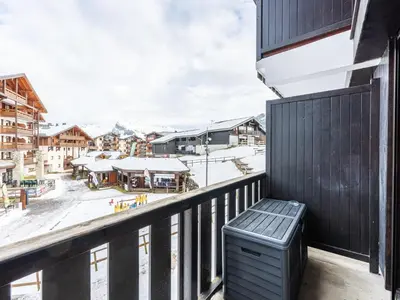 a balcony with a trashcan on the side of a building at Le Doina 2 N08 - ST5M in Morillon