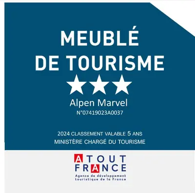 a flyer for a event with a blue and white at Alpen Marvel in Morillon