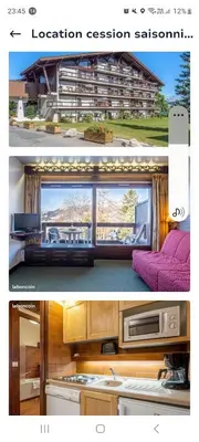 a collage of two pictures of a house at Mont arbois megeve in Megève