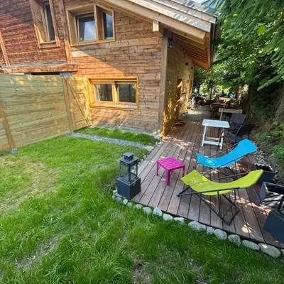 Face au MtBlanc avec jardin