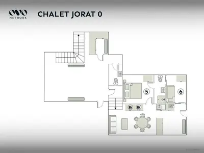 a plan of a floor plan of a house at Chalet Jorat - OVO Network in Les Contamines-Montjoie