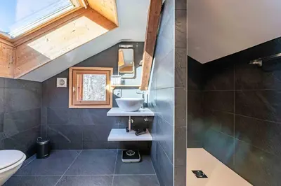 a bathroom with a sink and a toilet at Chalet Altiora in Chamonix-Mont-Blanc