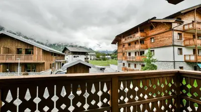 a view from the balcony of a resort at Le Sève - B103 in Samoëns