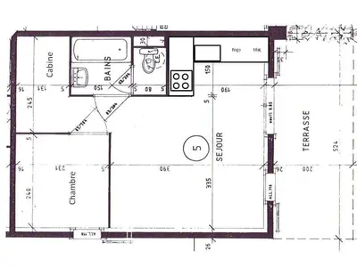 a floor plan of a garage at Contamines-Monjoie in Les Contamines-Montjoie