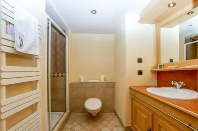 a bathroom with a sink and a toilet at Chamois Apartment- Chamonix All Year in Chamonix-Mont-Blanc